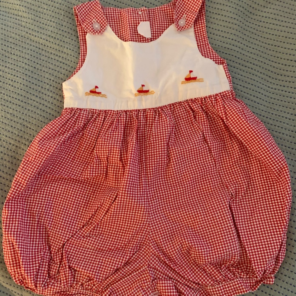Vintage Sailboat Bubble Romper